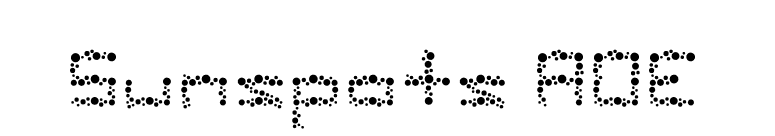 Sunspots AOE font preview
