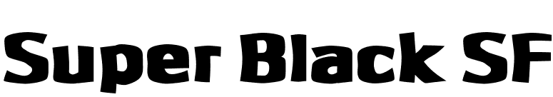Super Black SF font preview