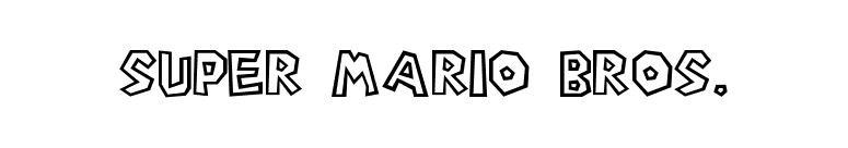 Super Mario Bros. font preview