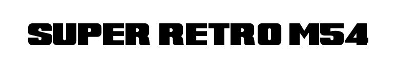 Super Retro M54 font preview