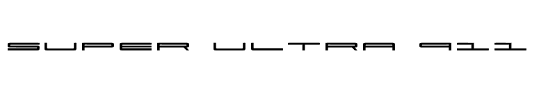 Super Ultra 911 font preview