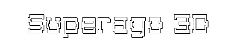 Superago 3D font preview