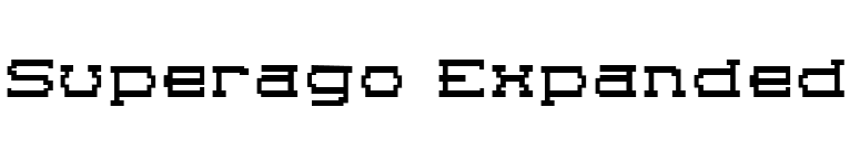 Superago Expanded font preview