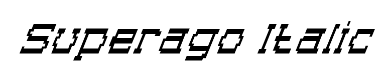 Superago Italic font preview