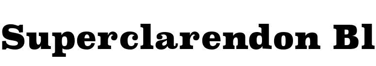 Superclarendon Bl font preview