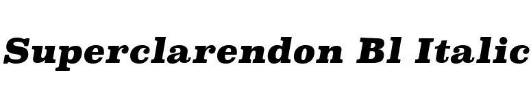 Superclarendon Bl Italic font preview