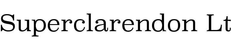 Superclarendon Lt font preview