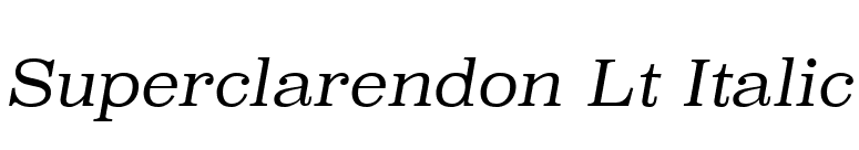 Superclarendon Lt Italic font preview