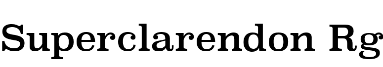 Superclarendon Rg font preview