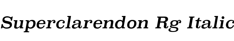 Superclarendon Rg Italic font preview