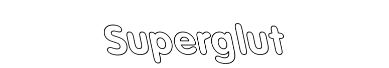 Superglut font preview