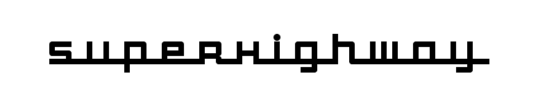 SuperHighway font preview