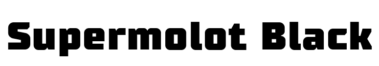 Supermolot Black font preview