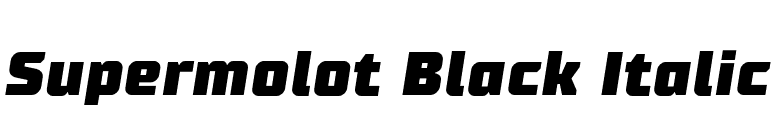 Supermolot Black Italic font preview