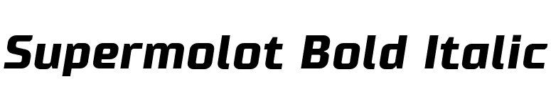 Supermolot Bold Italic font preview