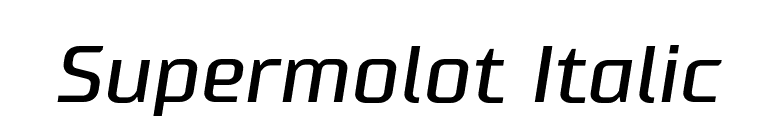 Supermolot Italic font preview