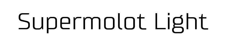 Supermolot Light font preview