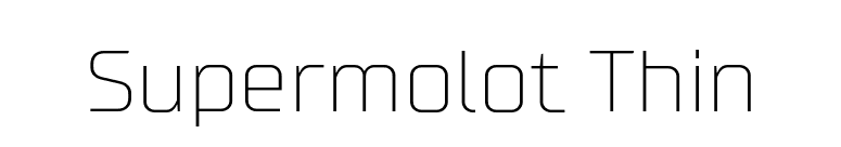 Supermolot Thin font preview