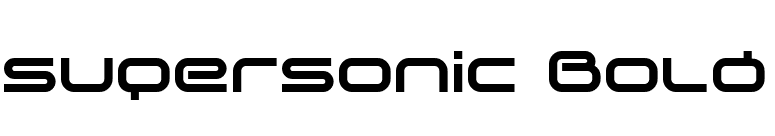 supersonic Bold font preview