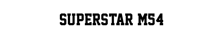 Superstar M54 font preview