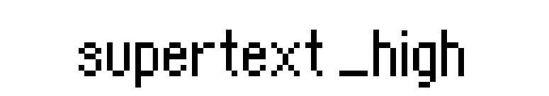 supertext _high font preview