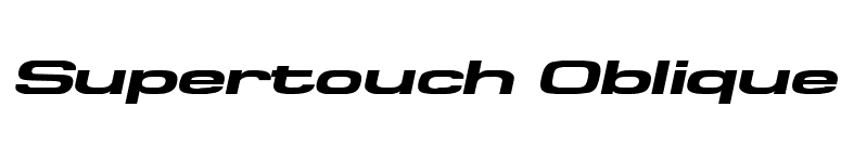 Supertouch Oblique font preview
