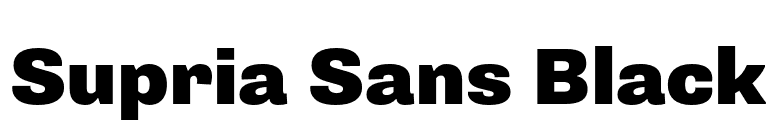 Supria Sans Black font preview