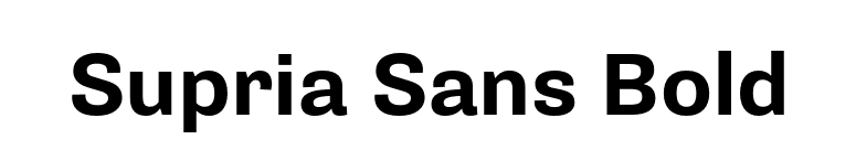 Supria Sans Bold font preview