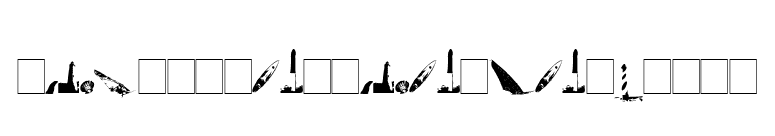 Surf Bat (Windsurfing Dingbats) font preview