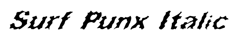 Surf Punx Italic font preview