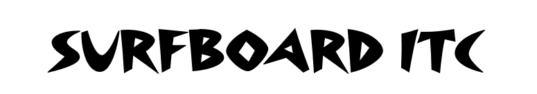 Surfboard ITC font preview