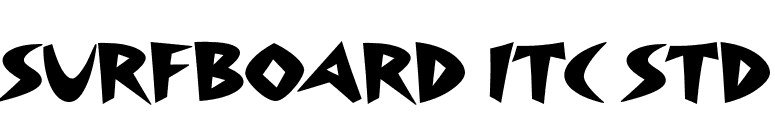 Surfboard ITC Std font preview