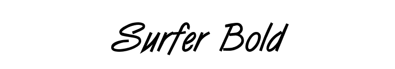 Surfer Bold font preview