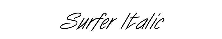 Surfer Italic font preview