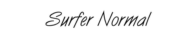 Surfer Normal font preview