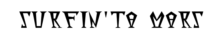 Surfin'ta Mars font preview