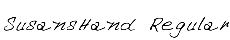 SusansHand Regular font preview
