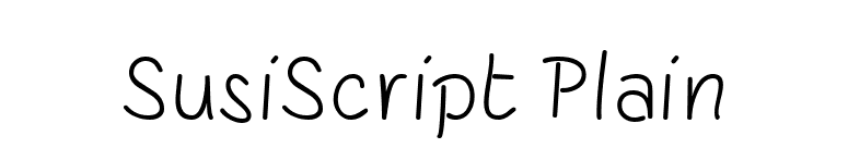 SusiScript Plain font preview