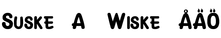 Suske & Wiske ÅÄÖ font preview