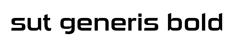 sut generis bold font preview