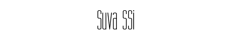 Suva SSi font preview