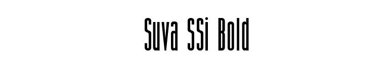 Suva SSi Bold font preview