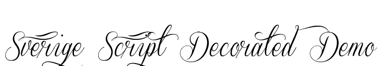 Sverige Script Decorated Demo font preview