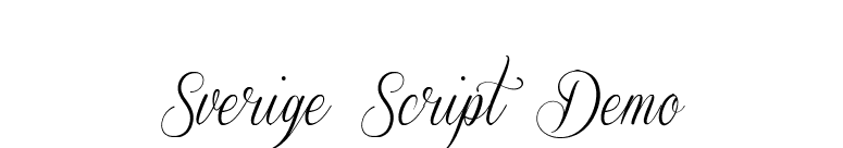 Sverige Script Demo font preview