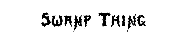 Swamp Thing font preview