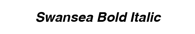 Swansea Bold Italic font preview