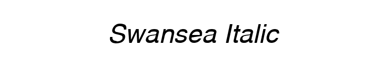 Swansea Italic font preview
