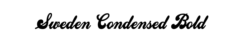 Sweden Condensed Bold font preview