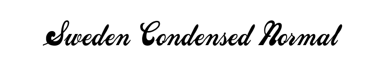 Sweden Condensed Normal font preview