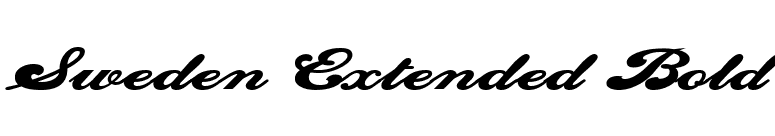 Sweden Extended Bold font preview